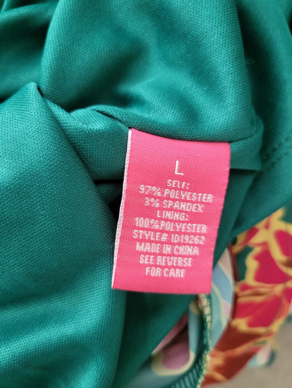 NWT High-Low Green Floral Dress - Picture 8 of 8